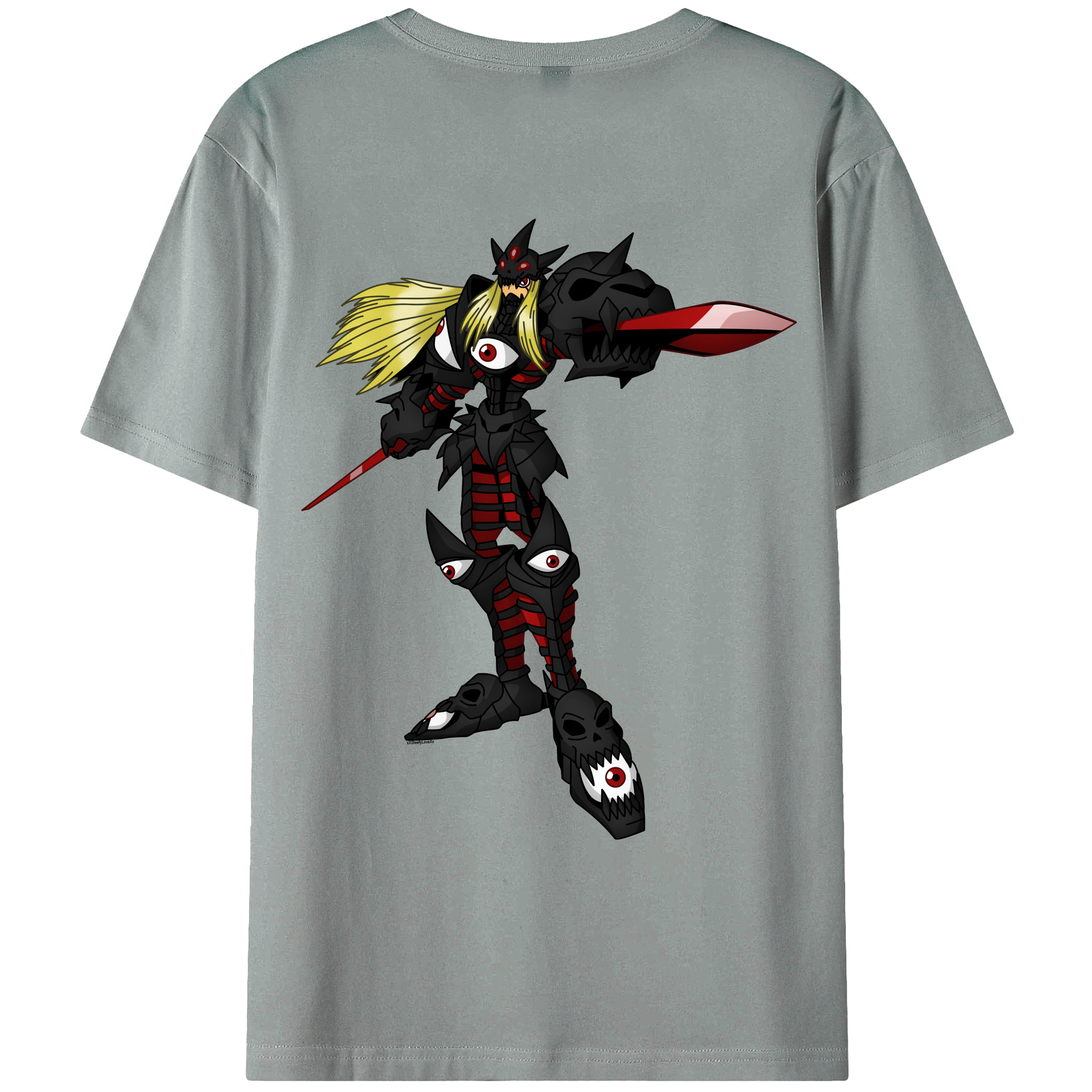 （画像用） Digimon デジタルモンスター/デジモン 綿100％ メンズ半袖Tシャツ（バックプリント） 通気性